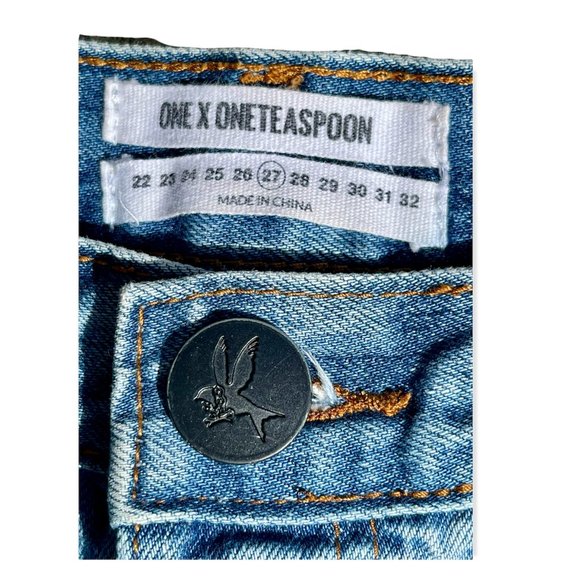 One Teaspoon, Blue Denim Shorts, Size 27, Excellent Condition, Super Sexy & Soft - Picture 3 of 5